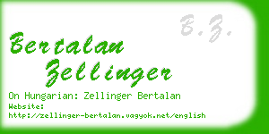 bertalan zellinger business card